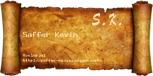 Saffer Kevin névjegykártya